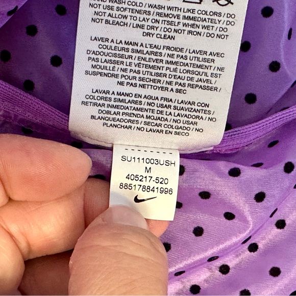 Nike Women’s Packable Running Purple Polka Dot Shell Size M - Picture 10 of 15